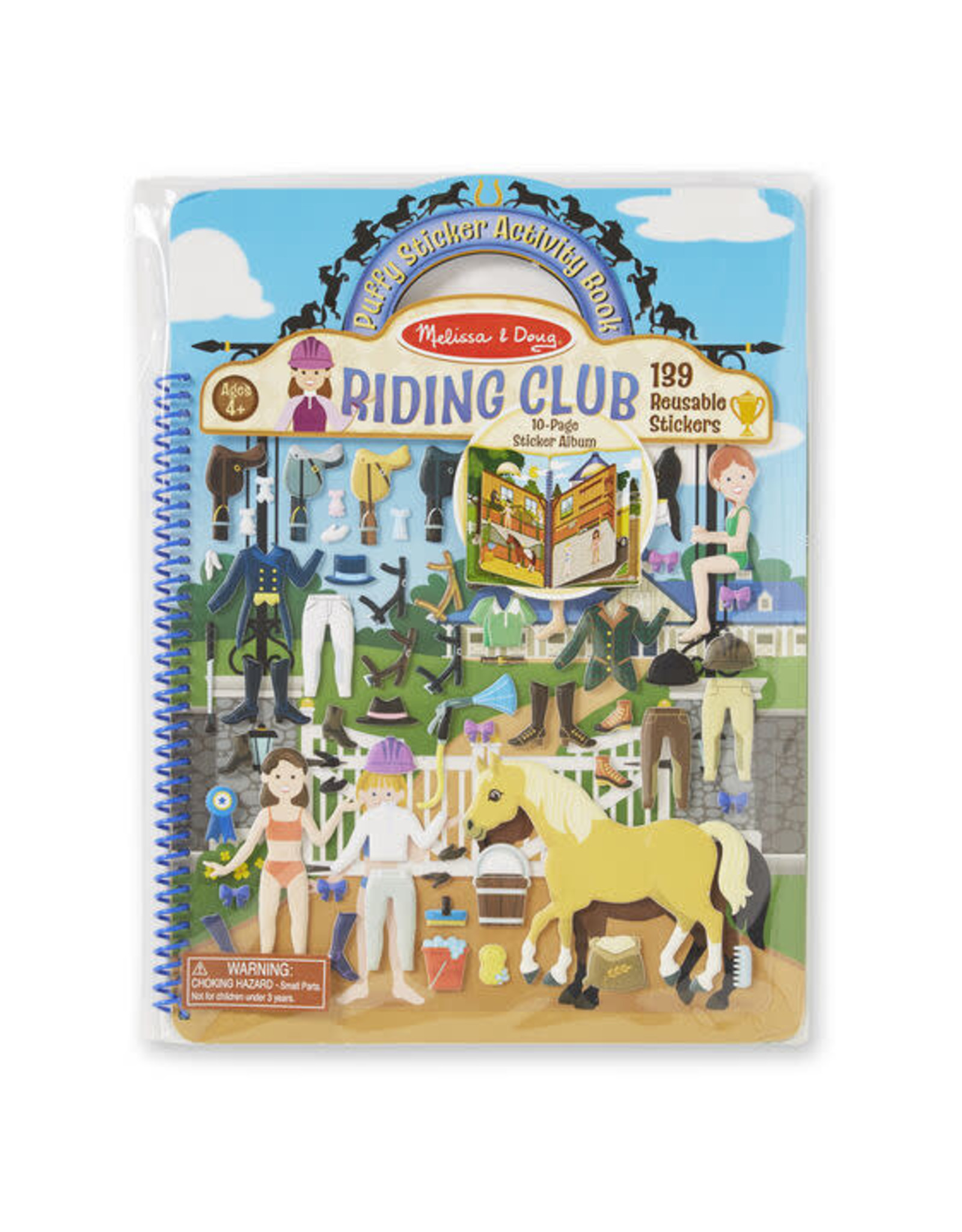 Melissa & Doug Melissa&Doug 19410 Deluxe Stickerboek met Extradikke Stickers Paardrijclub