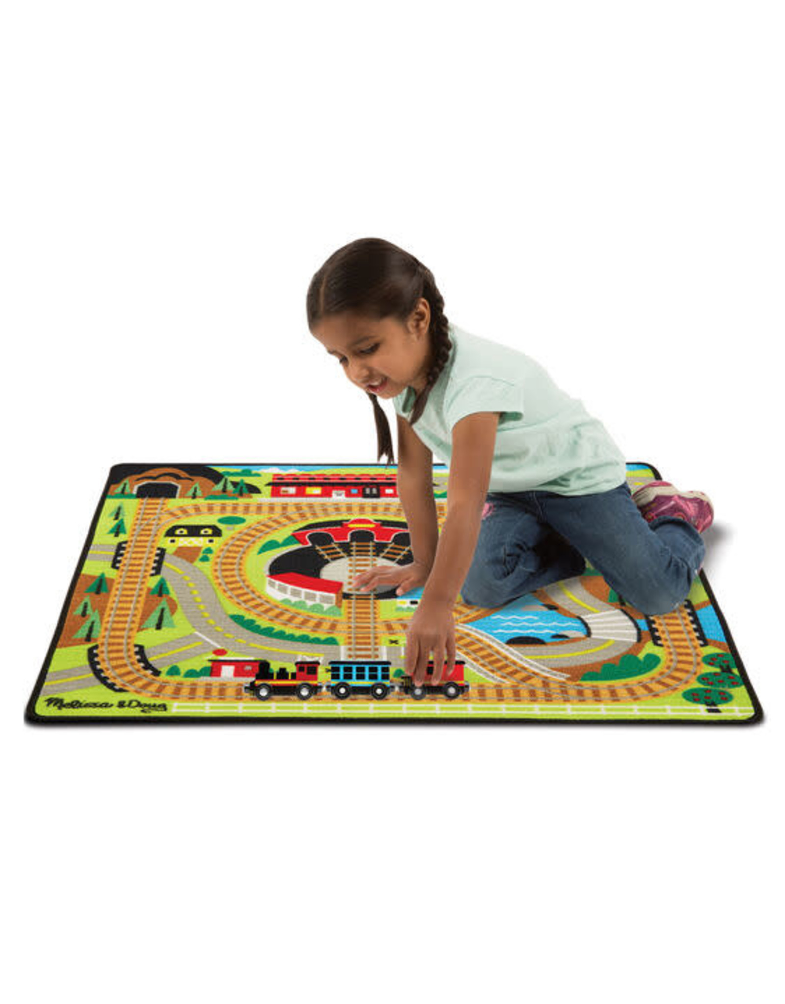 Melissa & Doug Melissa&Doug 19554 Speelkleed Treinsporen (100 cm x 90 xm)