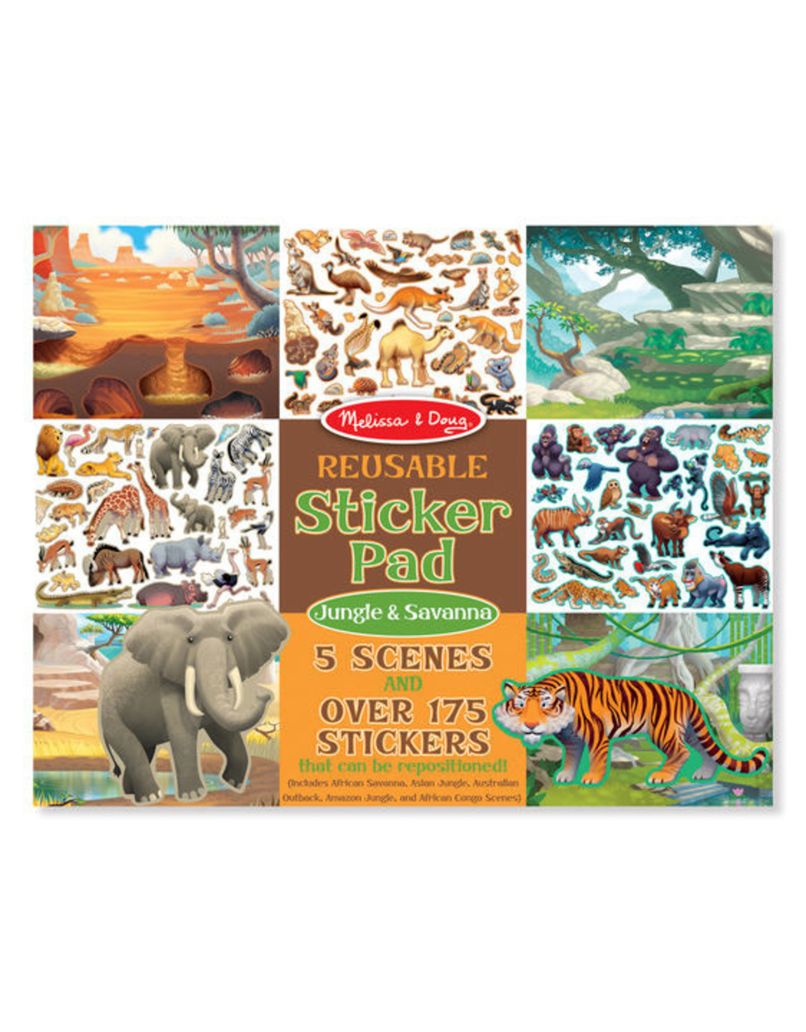 Melissa & Doug Melissa&Doug 40502 Herbruikbaar Stickerboek Jungle & Savanna