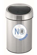Brabantia Brabantia afvalemmer Touch Bin wand 3Lt Matt Steel FPP