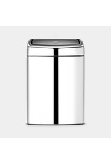 Brabantia Brabantia afvalbak vierkant Touch bin 10ltr brilliant steel