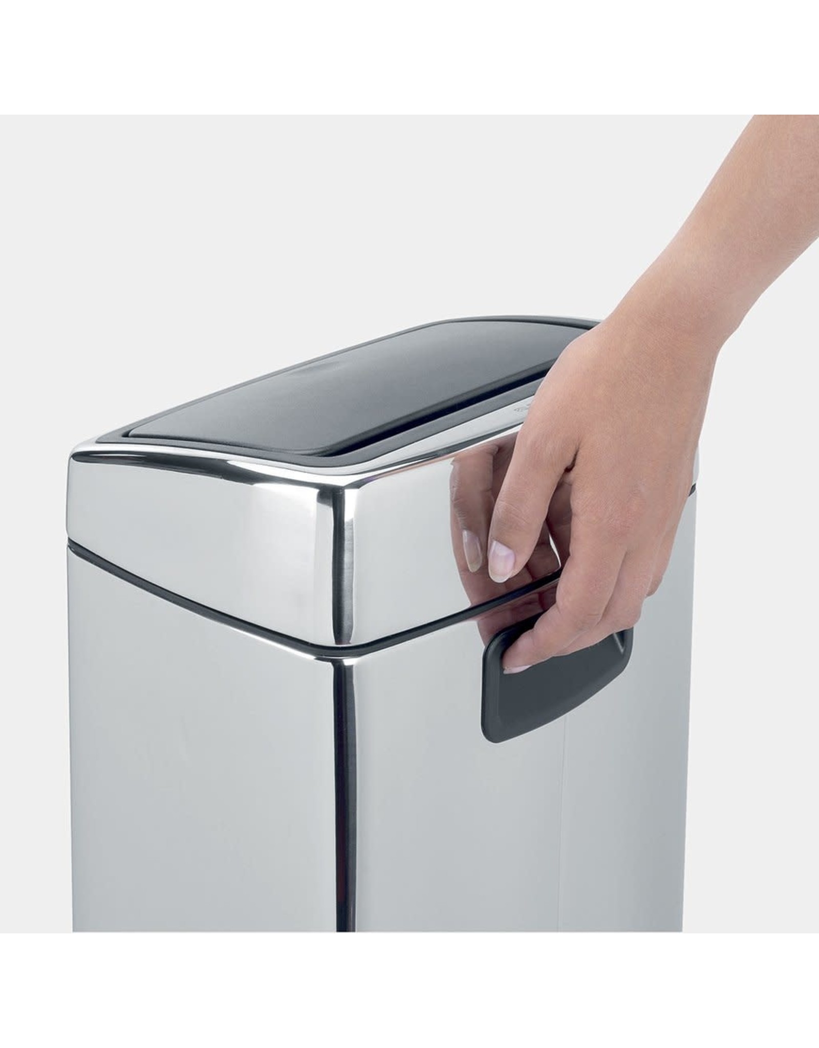 Brabantia Brabantia afvalbak vierkant Touch bin 10ltr brilliant steel