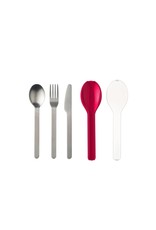 Mepal Bestekset Ellipse 3-delig - Nordic red Mepal Bestekset Ellipse 3-delig - Nordic red