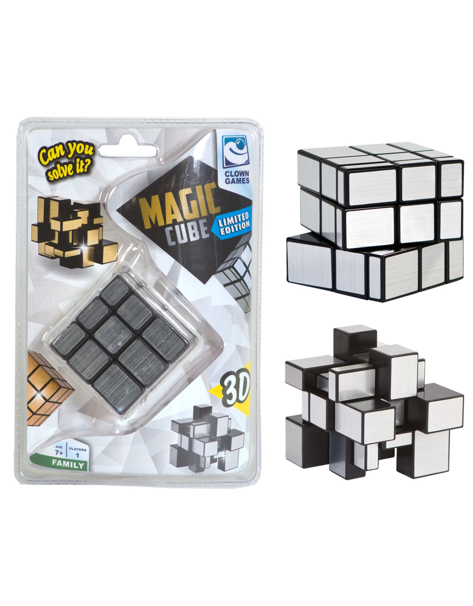 Clown Games Clown Magic Puzzle Cube Silver