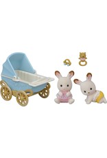 Sylvanian Families Sylvanian Families 5432 Set Tweeling Chocoladekonijn  (Kinderwagen)