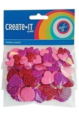 Haza Create-It  132 Foam Hartjes Glitter