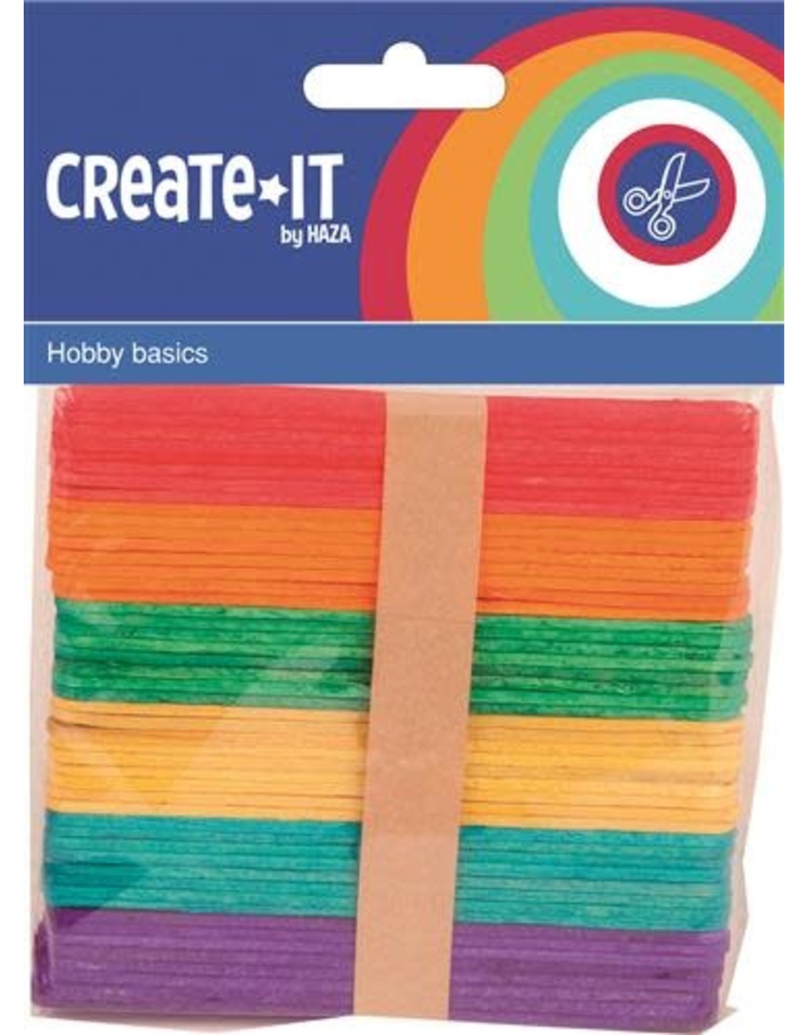 Create-It Haza Create-it 50st Stokjes assorti  115 x 10 mm