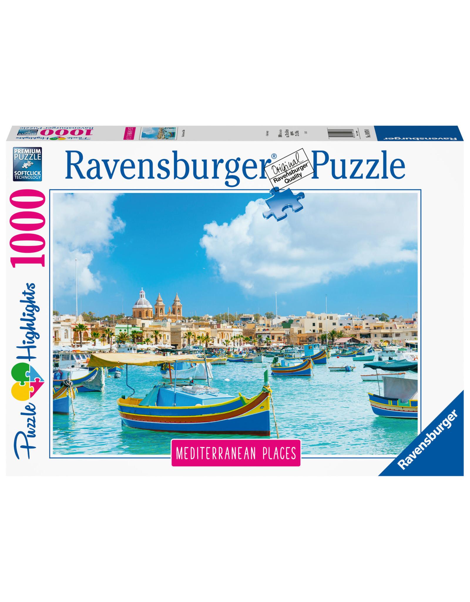 Ravensburger Ravensburger puzzel 149780 Mediterranean Places Malta  1000 stukjes