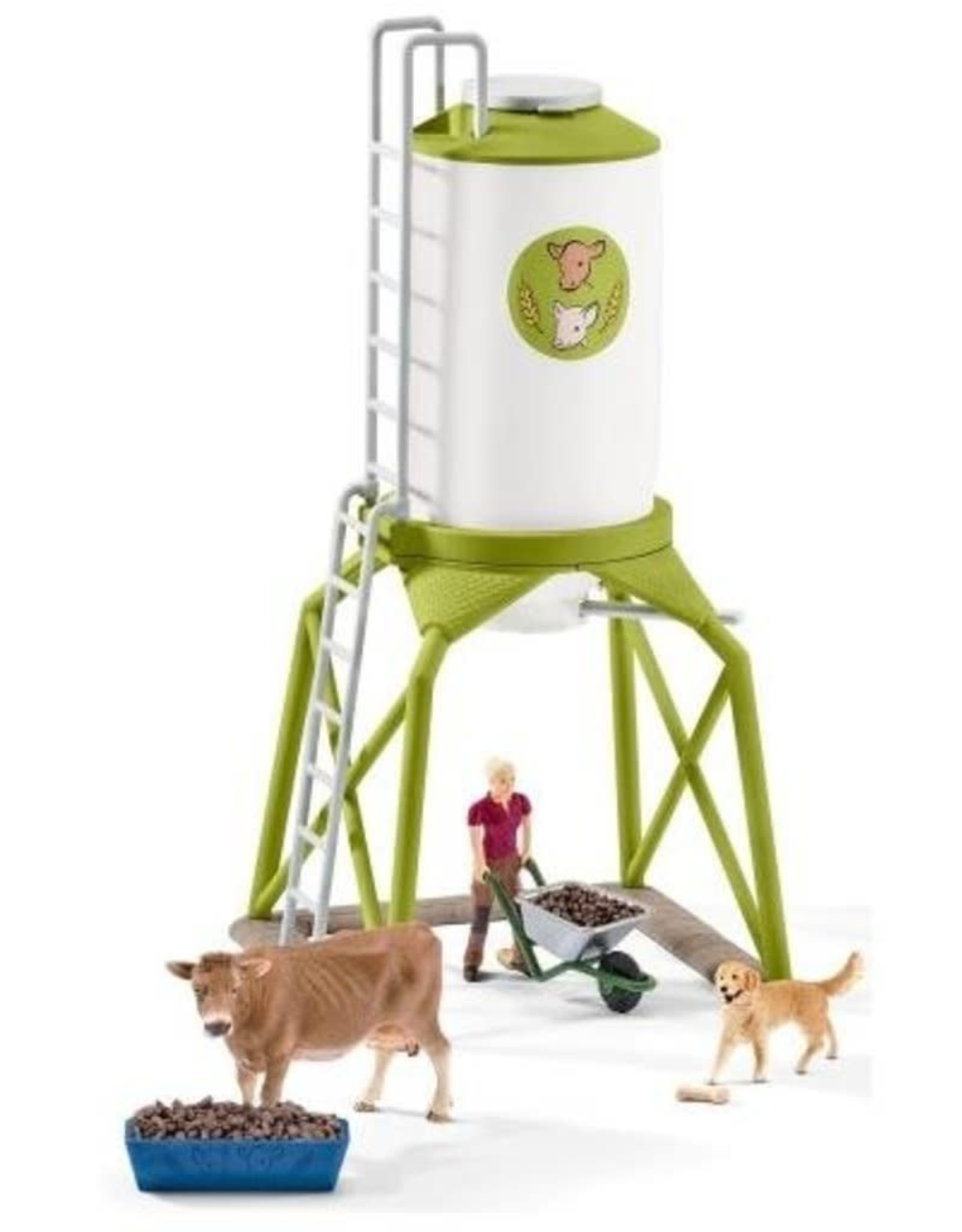 Schleich Schleich Farm World 41429 Voedersilo met Dieren