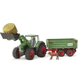 Schleich Schleich Farm World 42379 Schleich Tractor met Aanhangwagen