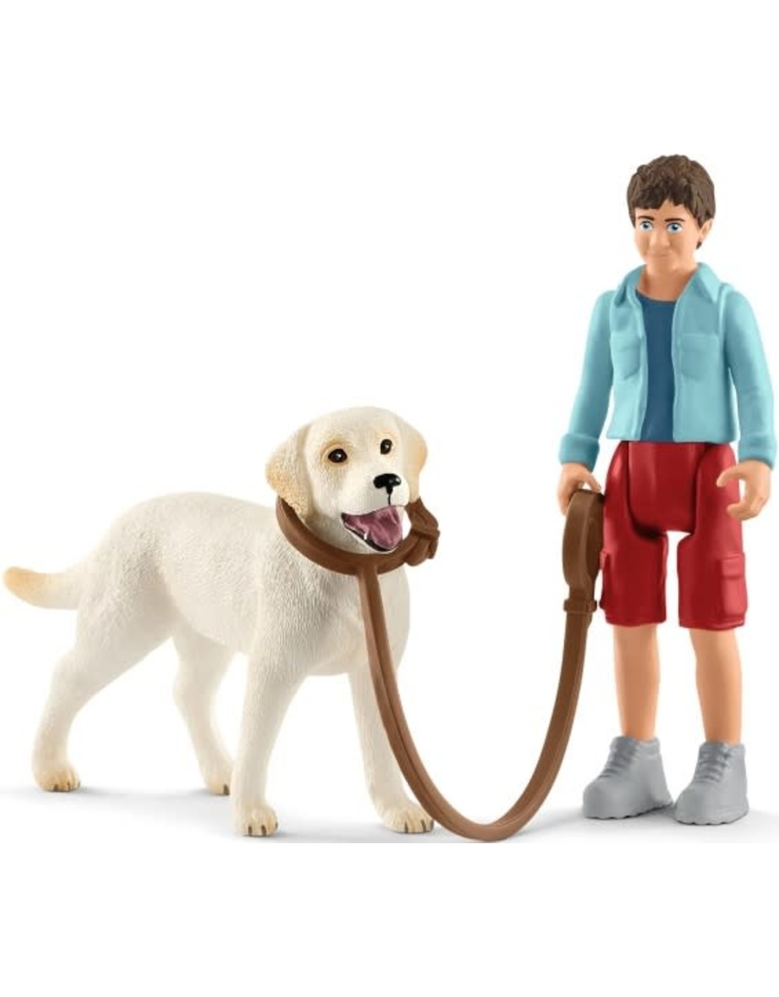 Schleich Schleich Farm World 42478 Wandelen met Labrador Retriever