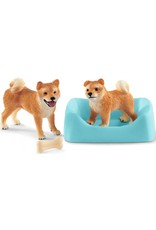 Schleich Schleich Farm World 42479 Shiba Inu Moeder met pup Schleich Schleich Farm World 42479 Shiba Inu Moeder met pup