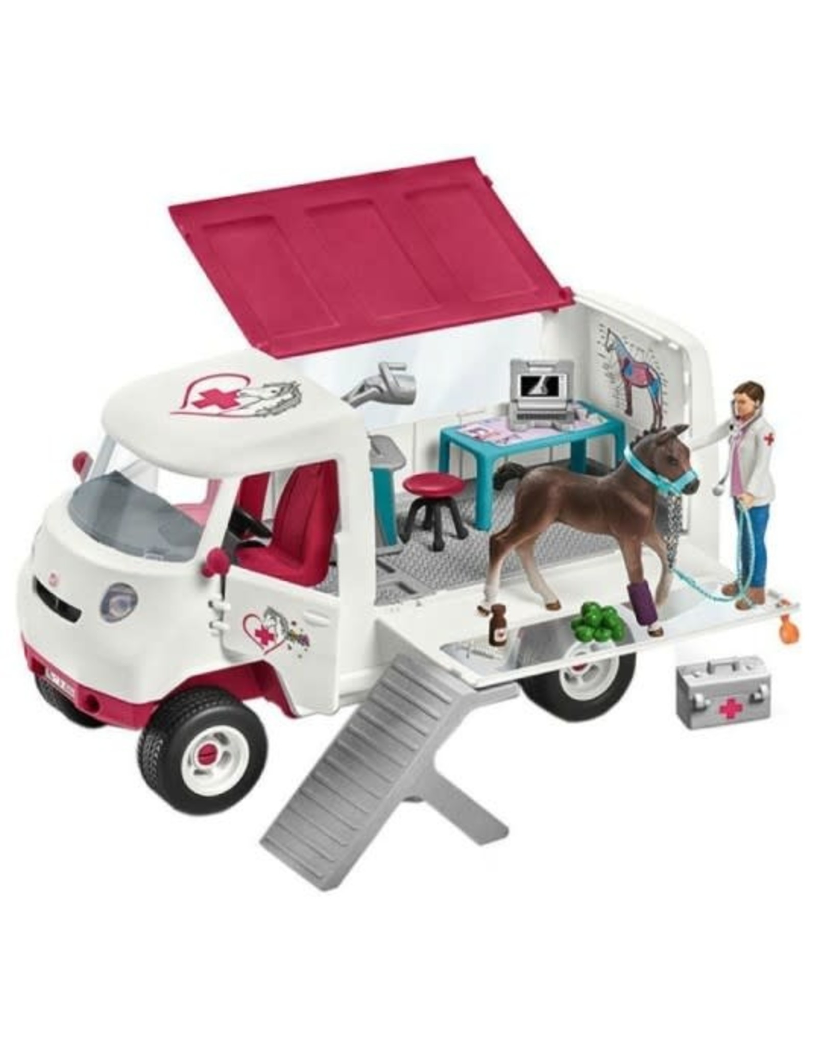 Schleich Schleich Horse Club 42370  Mobiele Dierenarts met Hannover Veulen