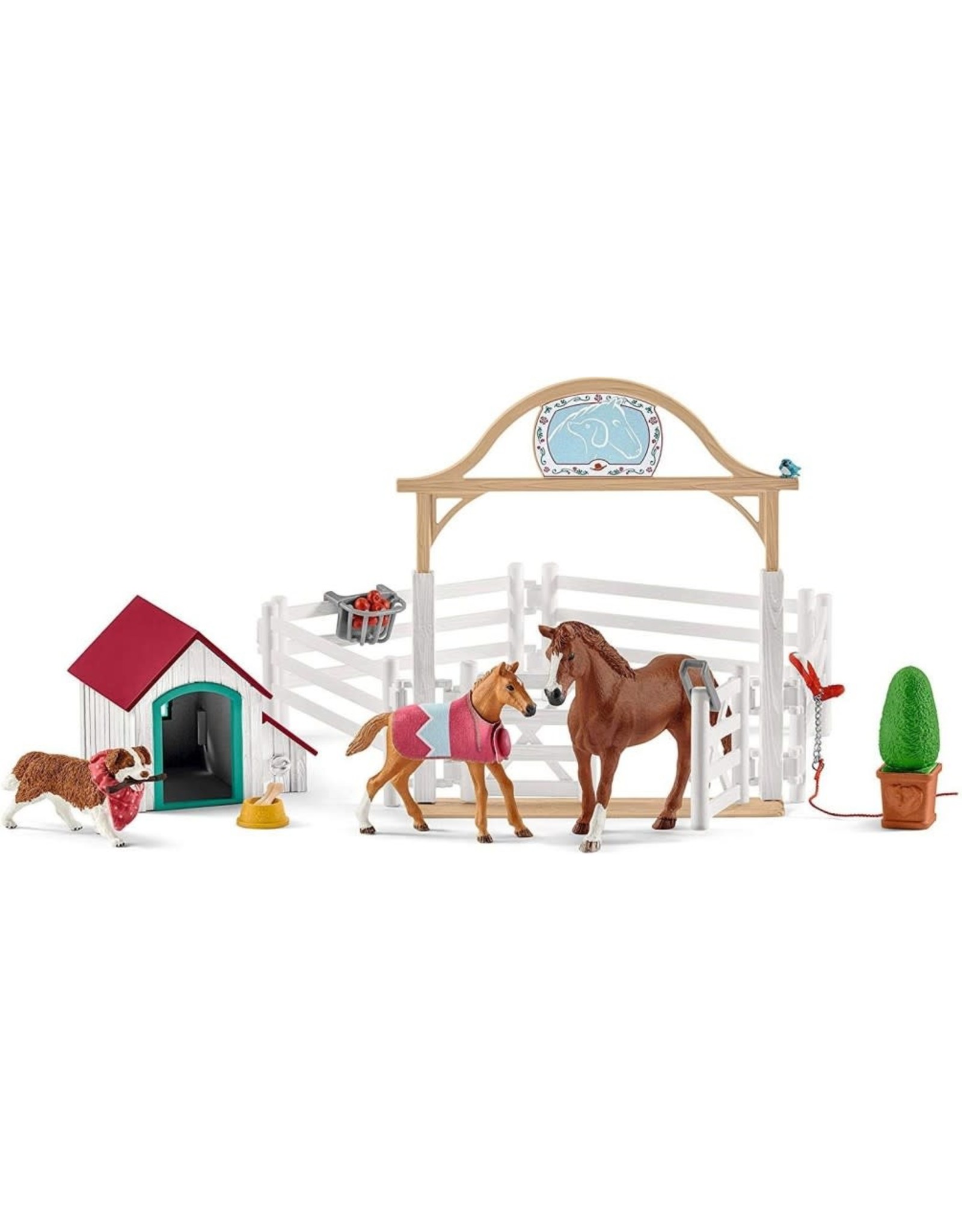 Schleich Schleich Horse Club 42458 Hanna's Gastenpaarden met Hond Ruby