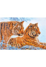 Diamond Dotz Diamond Dotz   Tigers in the Snow  71x51 cm