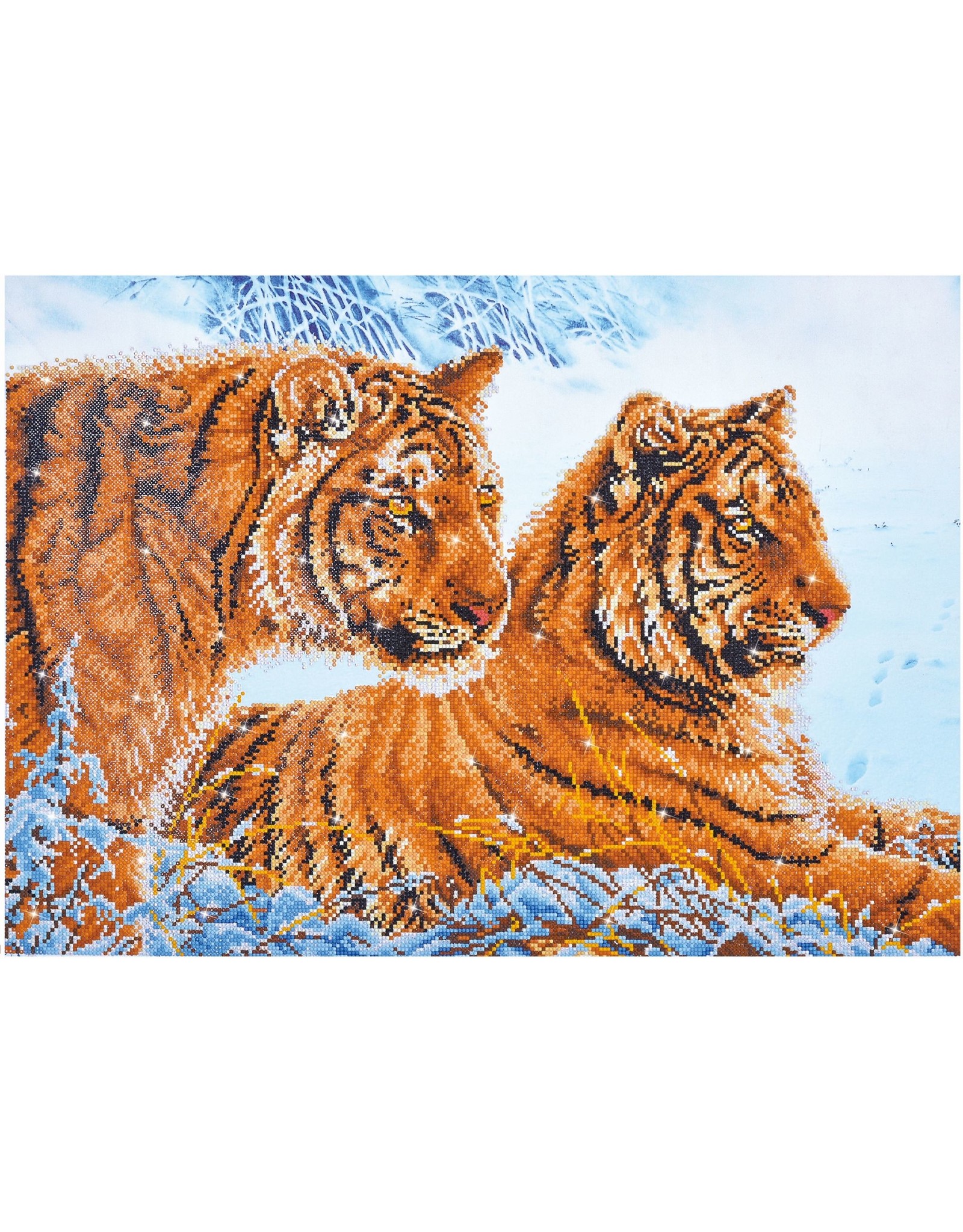 Diamond Dotz Diamond Dotz   Tigers in the Snow  71x51 cm