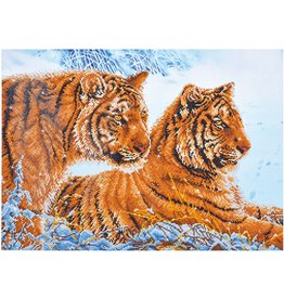 Diamond Dotz Diamond Dotz   Tigers in the Snow  71x51 cm