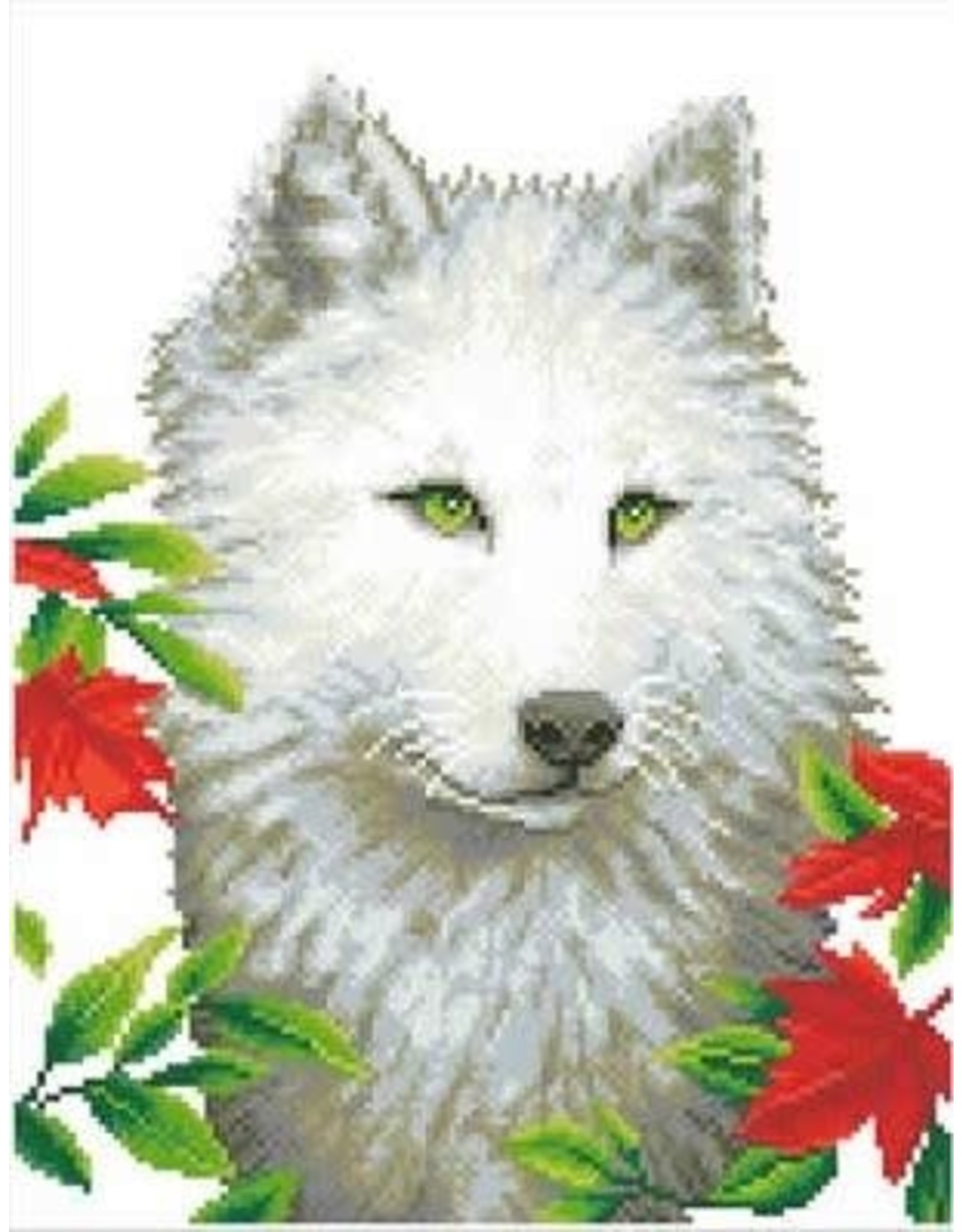 Diamond Dotz Diamond Dotz White Wolf : 46x35 cm