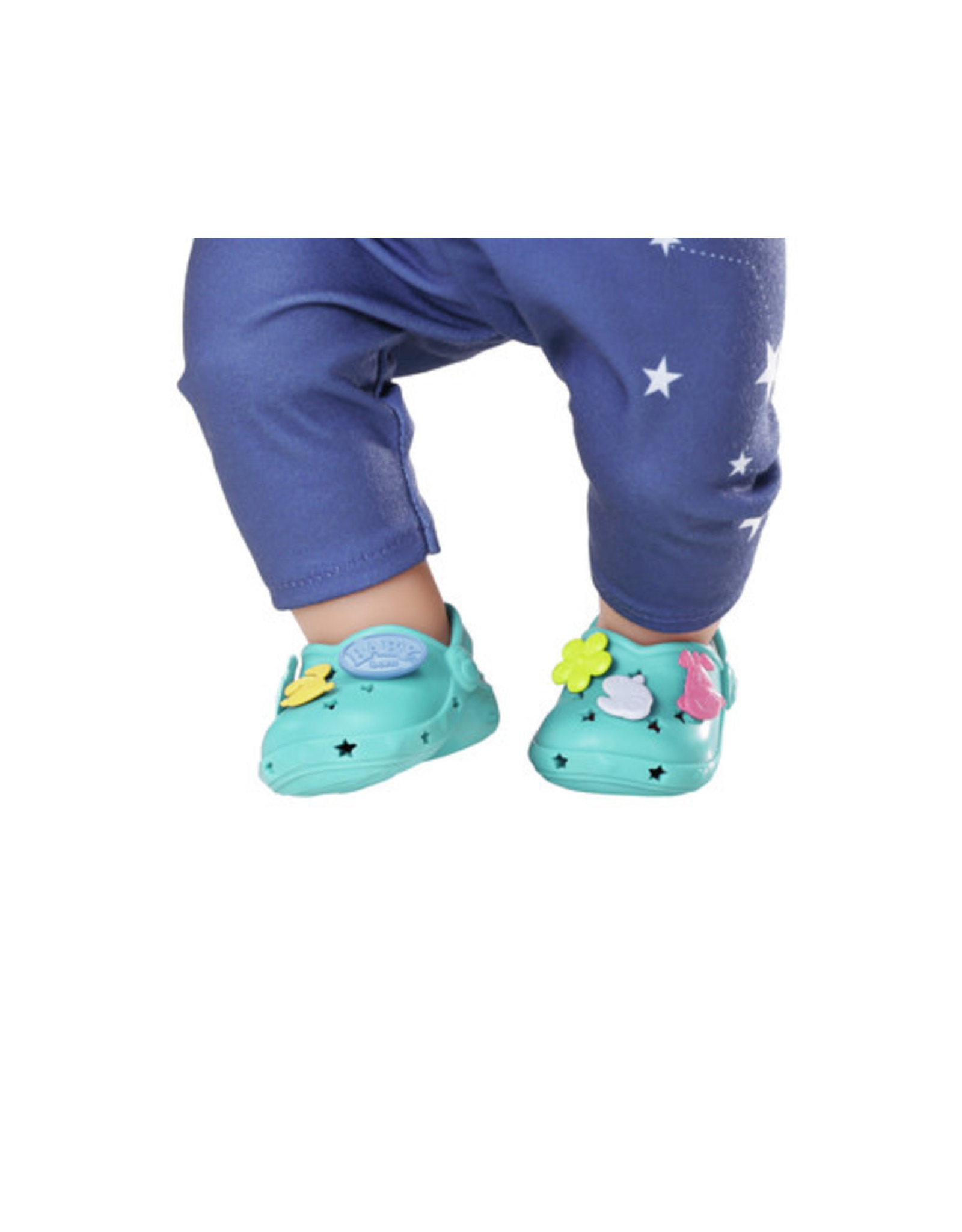 Zapf Baby Born Schoenen met leuke Pins Turquoise