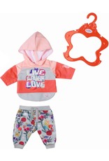 Zapf Baby Born Joggingpak Trend Rood/Roze