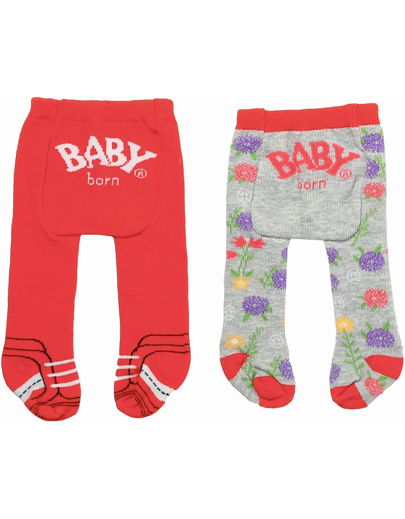 Zapf Baby Born Maillot Trend 2-Pack: Rood/Grijs