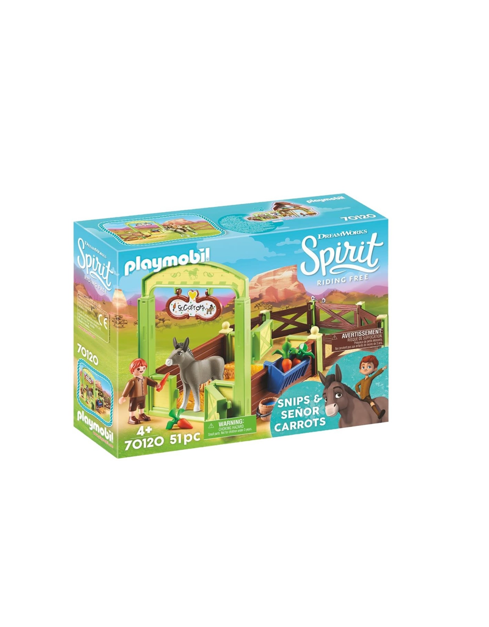 Playmobil Playmobil Spirit 70120 Knip en Meneer Worteltjes met Paardenbox