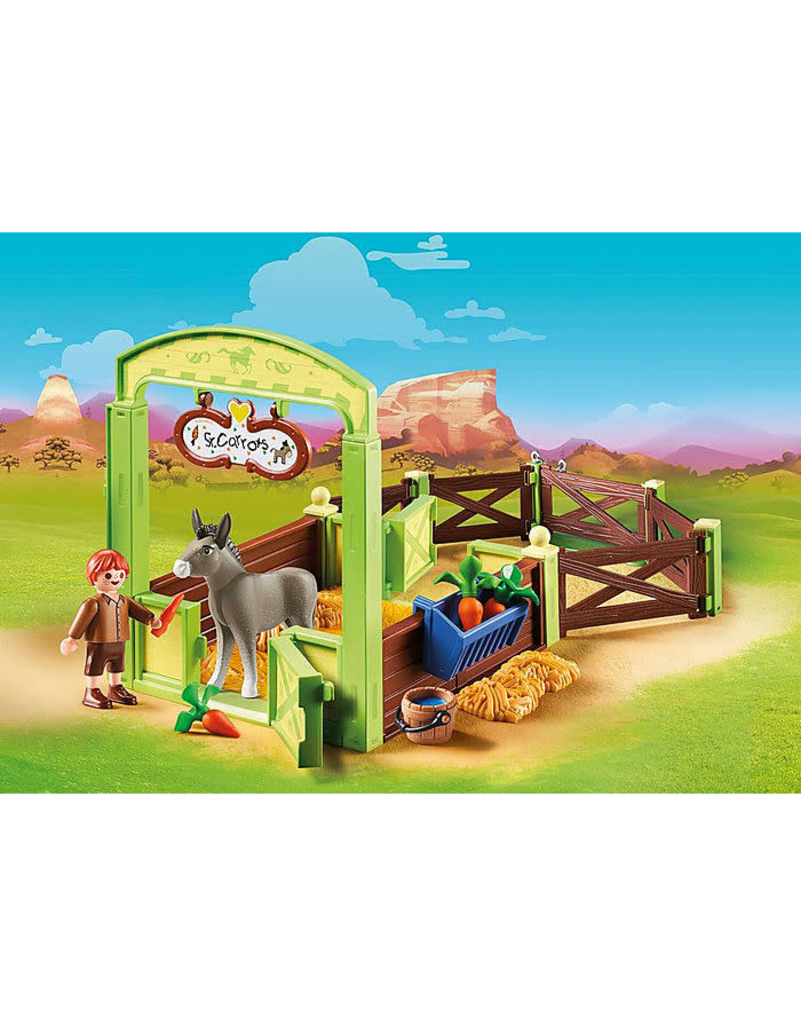 Playmobil Playmobil Spirit 70120 Knip en Meneer Worteltjes met Paardenbox