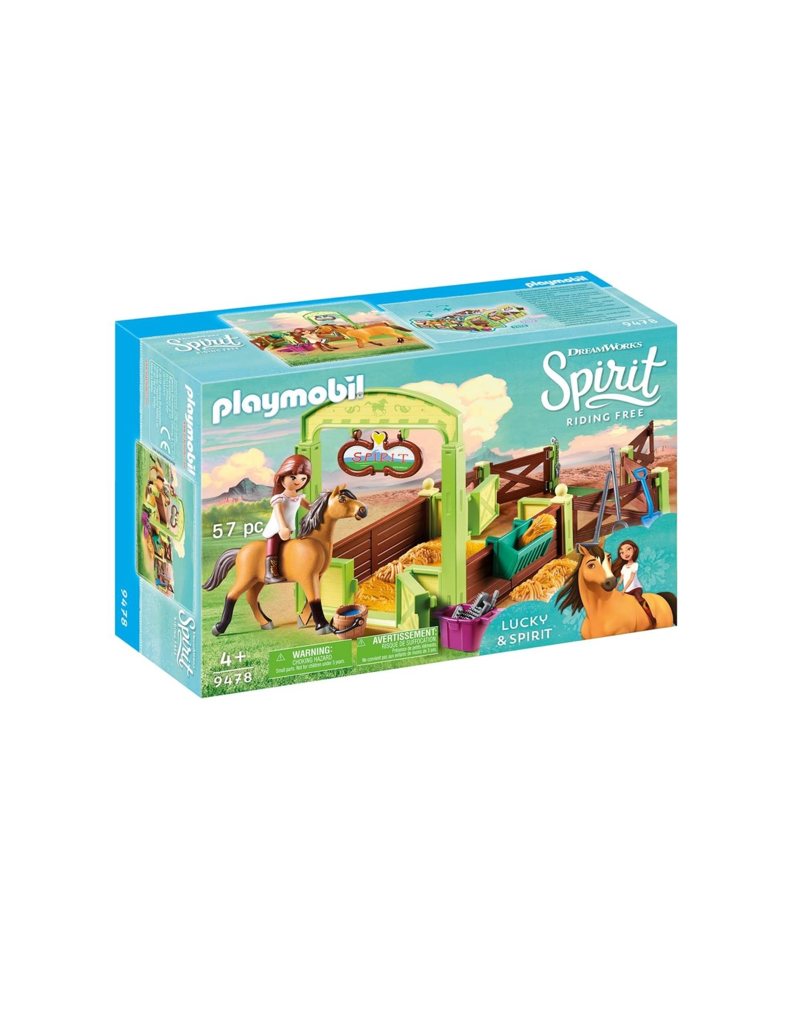 Playmobil Playmobil Spirit 9478  Lucky & Spirit met Paardenbox