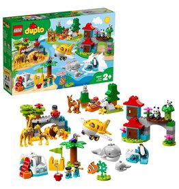 LEGO Lego Duplo 10907 Dieren van de Wereld (doos beschadigd, gat aan de voorzijde)