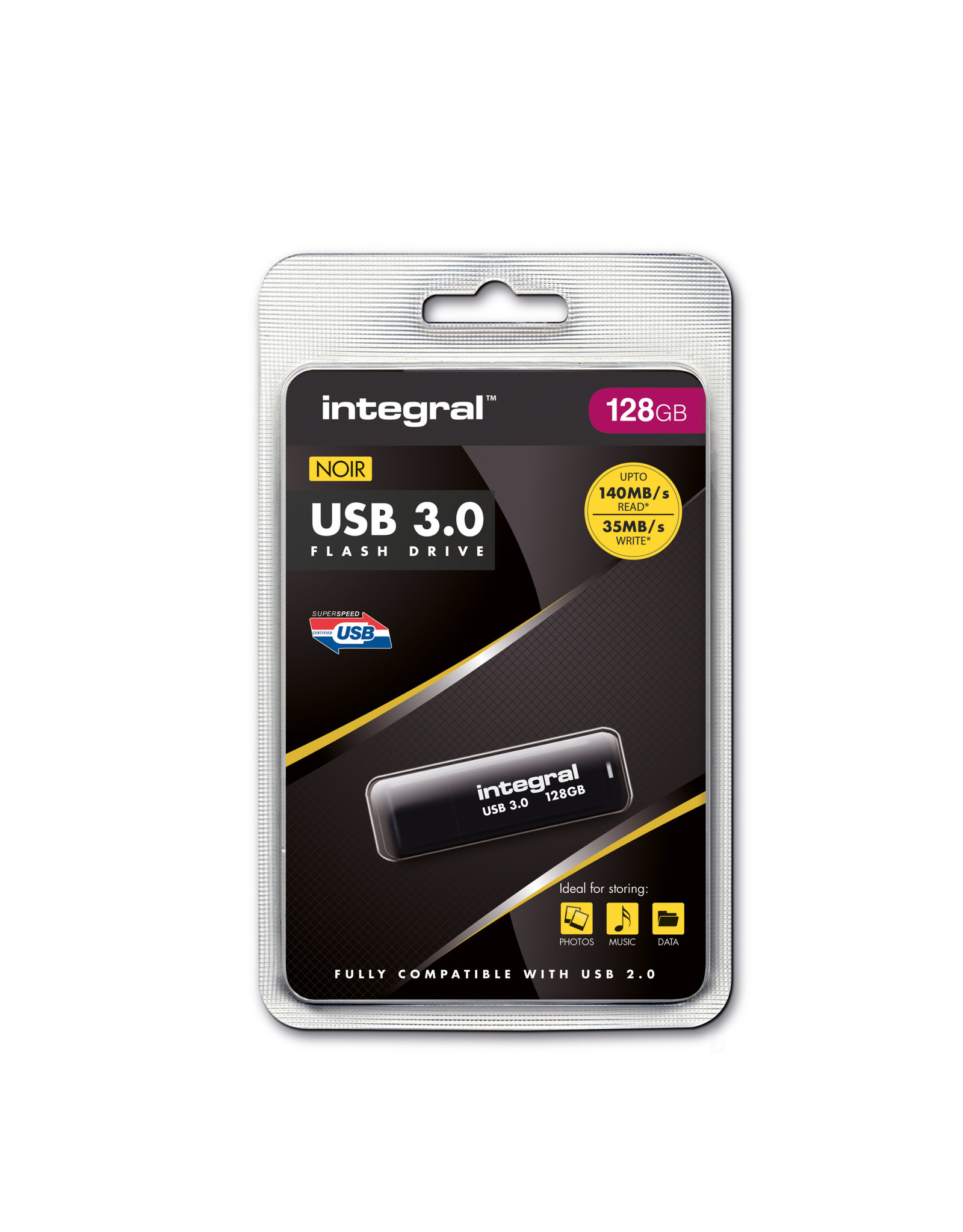 Integral Integral USB-pen zwart 3.0 128GB