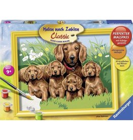 Ravensburger Schilderen op Nummer 284290 Hondenfamilie