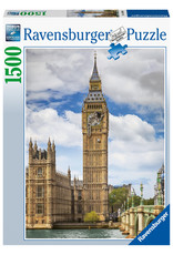 Ravensburger Ravensburger puzzel 160099  Grappige kat op de Big Ben 1500 stukjes