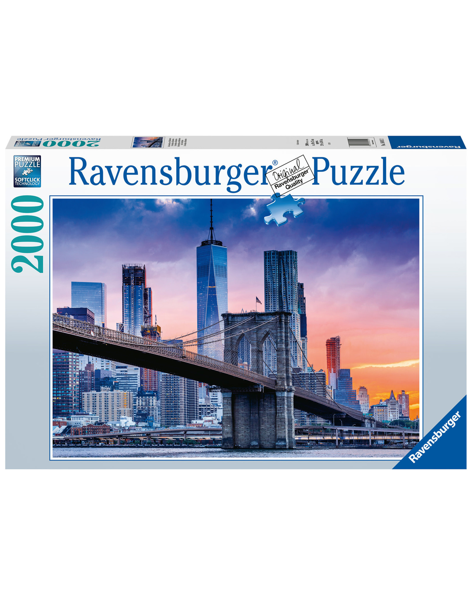 Ravensburger Ravensburger puzzel 160112 Van Brooklyn naar Manhatten  2000 stukjes