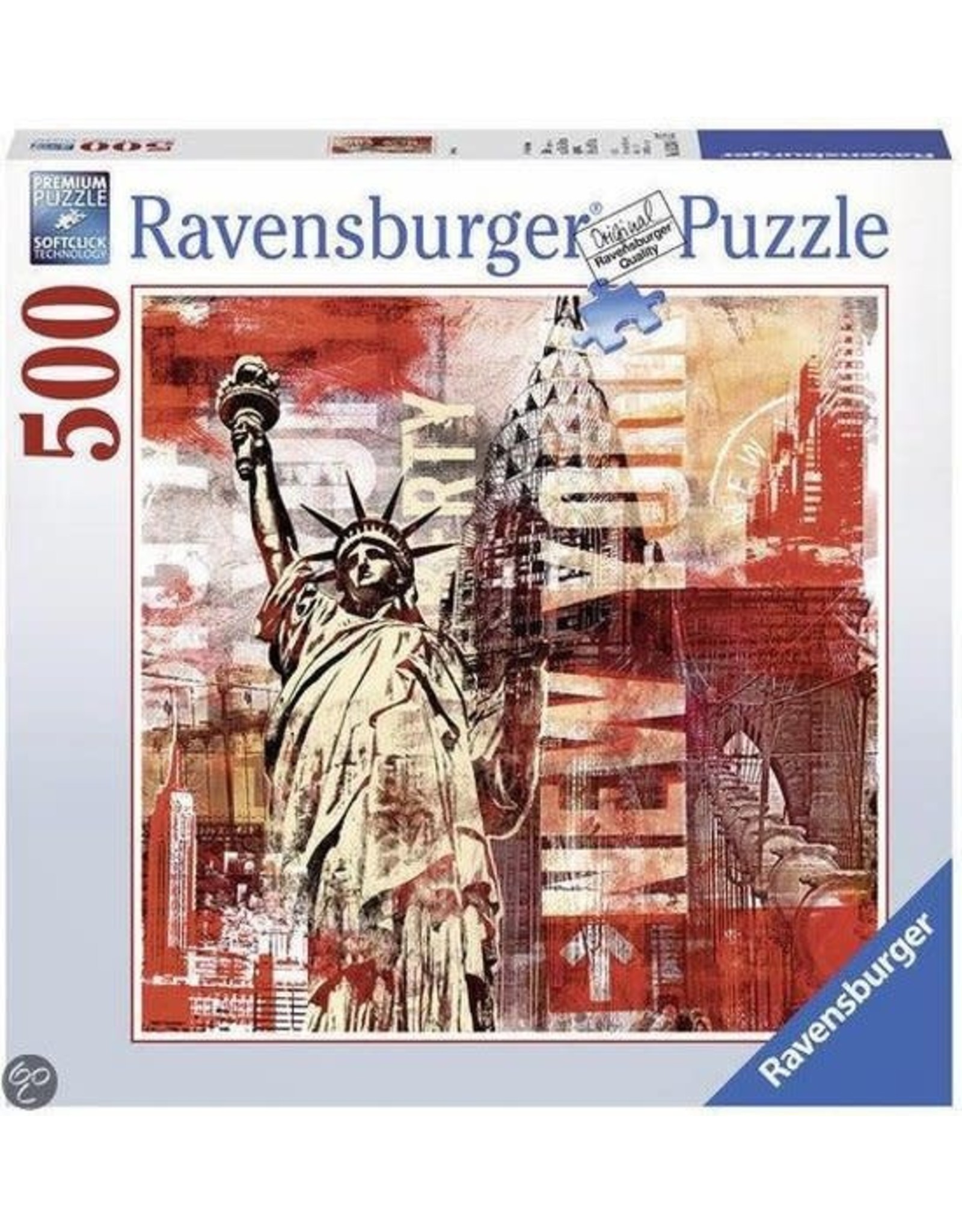 Ravensburger Ravensburger puzzel 152346 New York 500 Stukjes   Vierkant