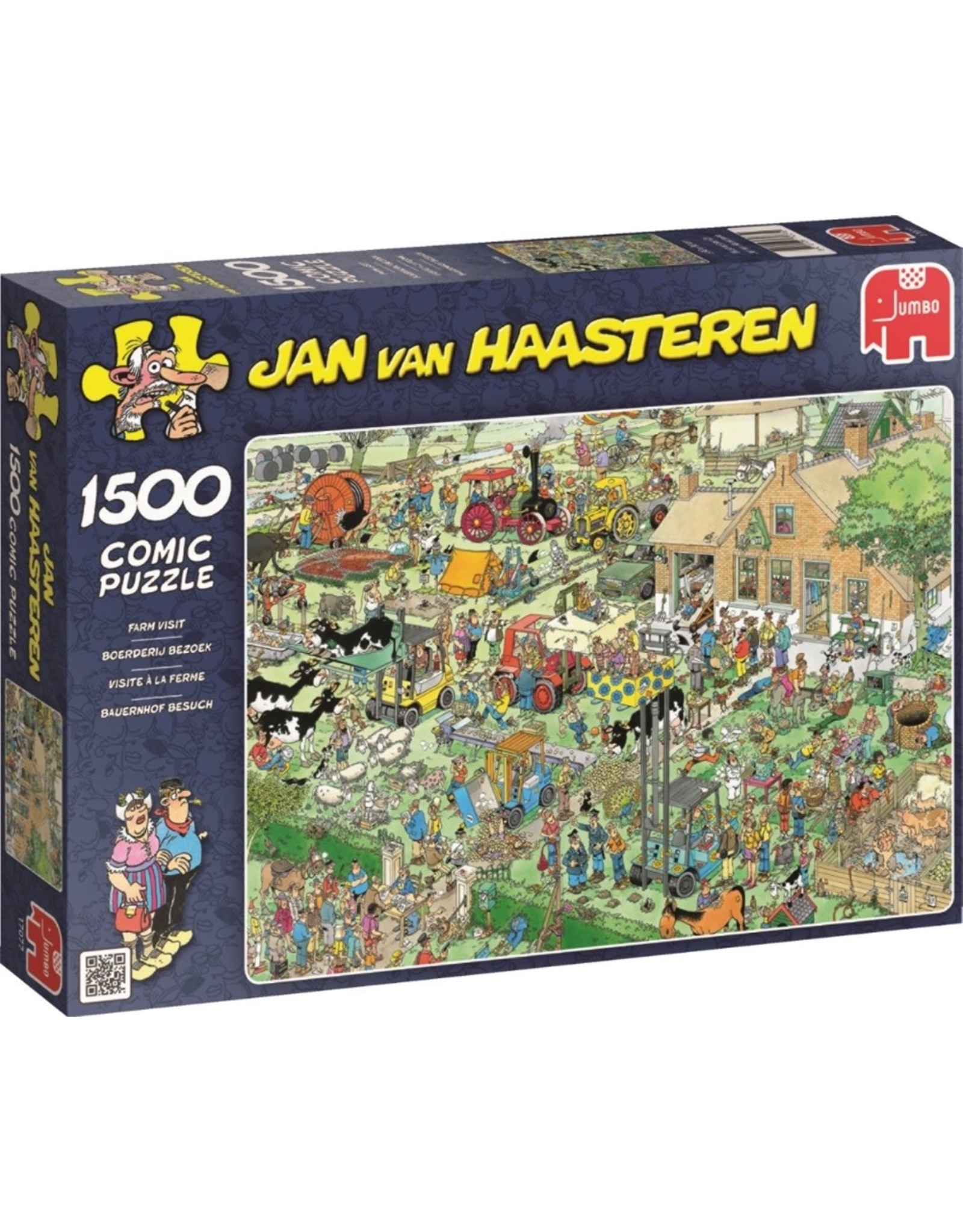 Gewoon regenval deed het Jumbo Jumbo puzzel Jan van Haasteren 17077 Boerderij Bezoek 1500 stukjes -  Marja's Shop