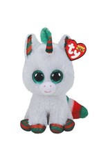 Ty Ty Beanie Boo's Kerst Snowfall  de Witte Eenhoorn 15cm