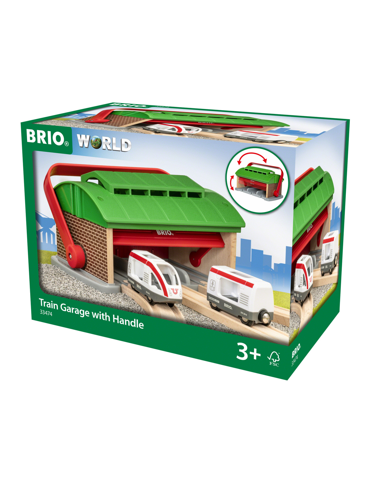 Brio Brio World 33474 Treingarage met Handvat -  Train Garage with Handle