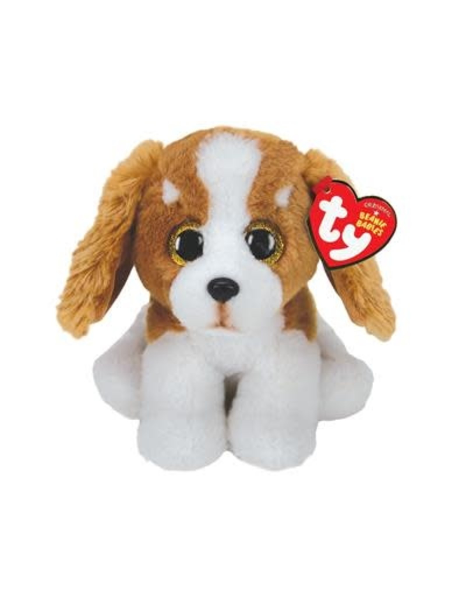 Ty Ty Beanie Babies Barker Basset de Bruin/Witte Hond 15 cm