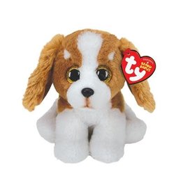 Ty Ty Beanie Babies Barker Basset de Bruin/Witte Hond 15 cm