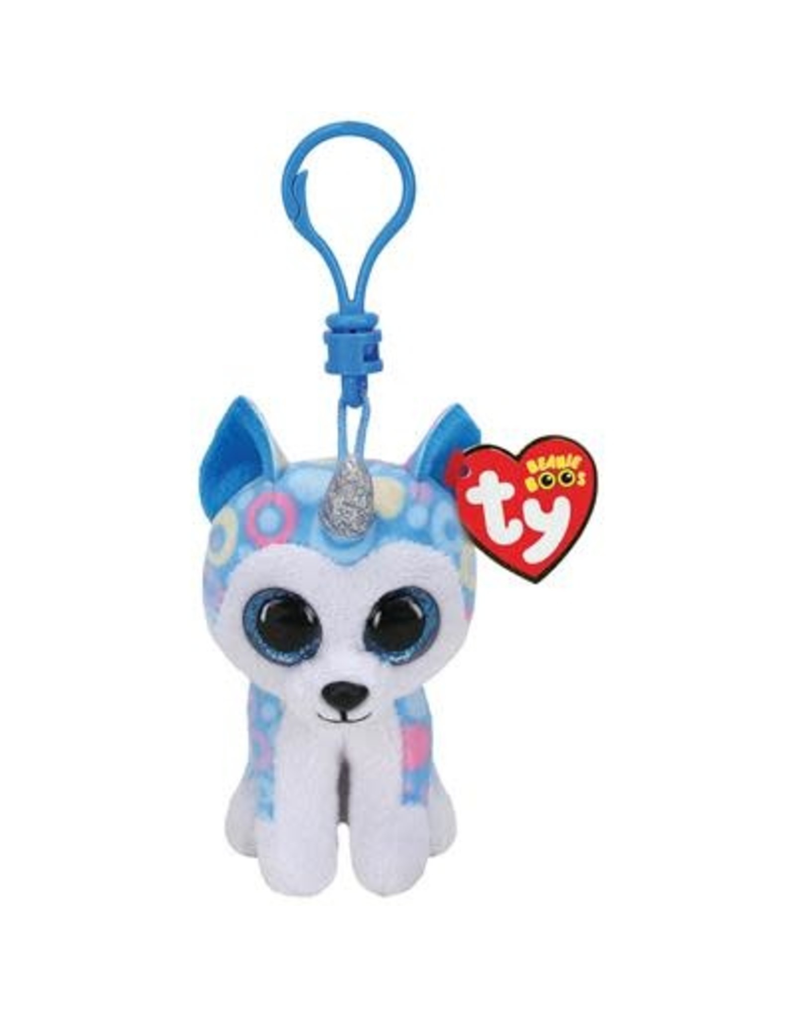 Ty Ty Beanie Boo's Clip Helena de Blauwe Eenhoorn Husky 7cm
