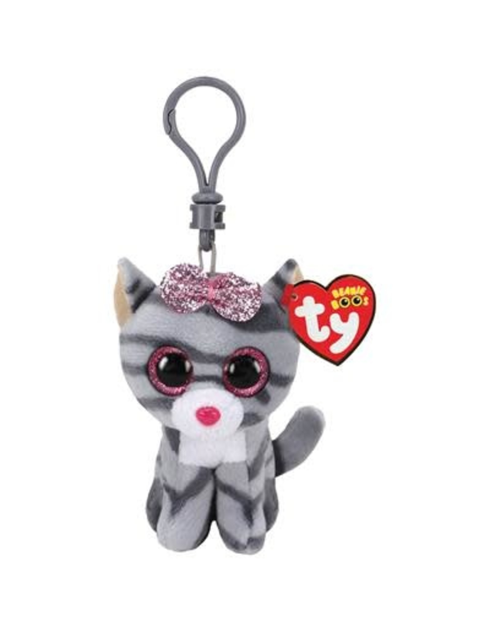 Ty Ty Beanie Boo's Clip Kiki de Grijze Kat 7cm