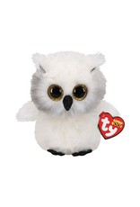 Ty Ty Beanie Boo's Austin de wit/grijze uil 15 cm