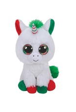 Ty Ty Beanie Buddy Kerst Candy Cane de Witte Eenhoorn 24cm Ty Ty Beanie Buddy Kerst Candy Cane de Witte Eenhoorn 24cm