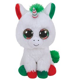 Ty Ty Beanie Buddy Kerst Candy Cane de Witte Eenhoorn 24cm