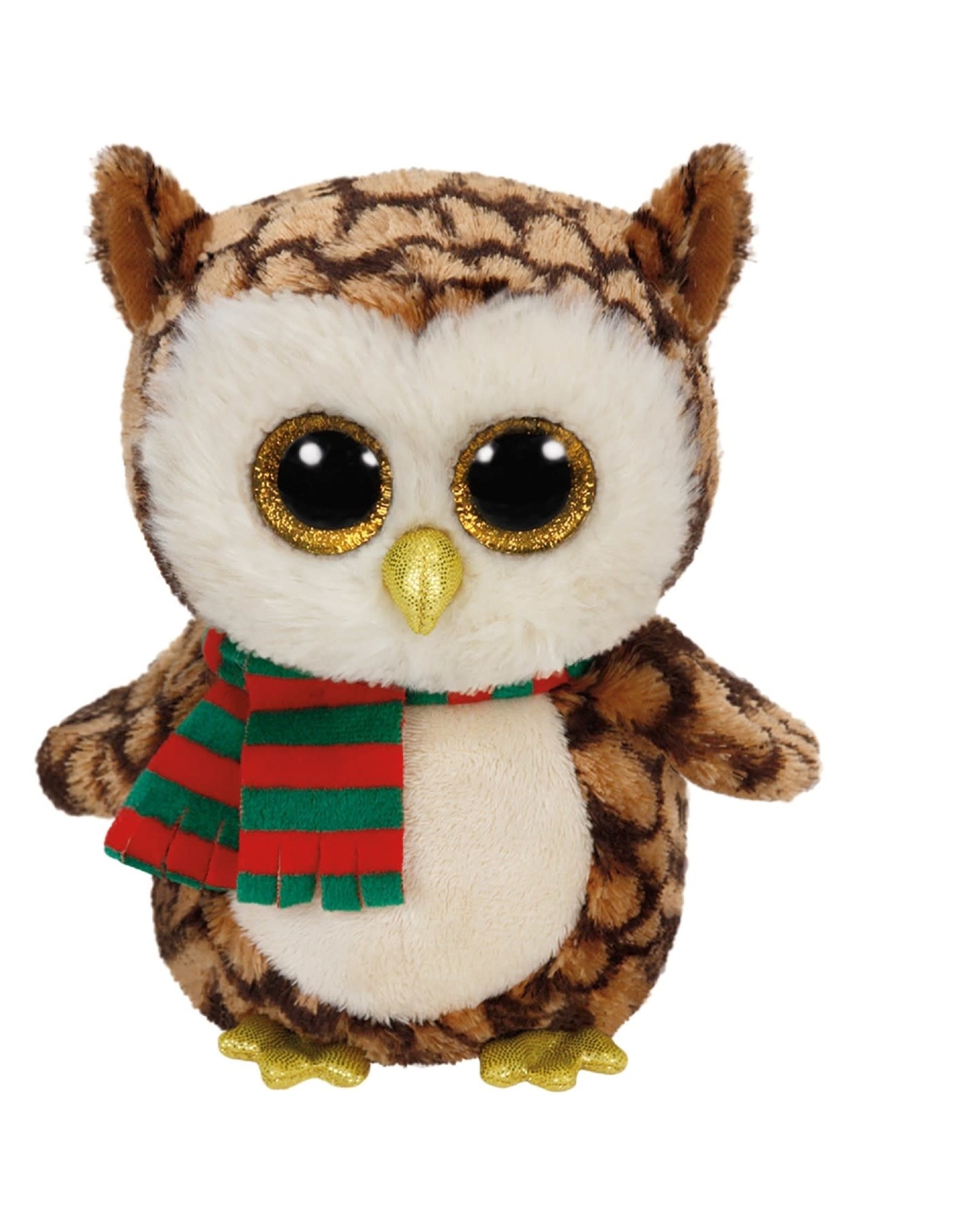 Ty Ty Beanie Boo's Kerst Wise de Bruine Uil 15cm