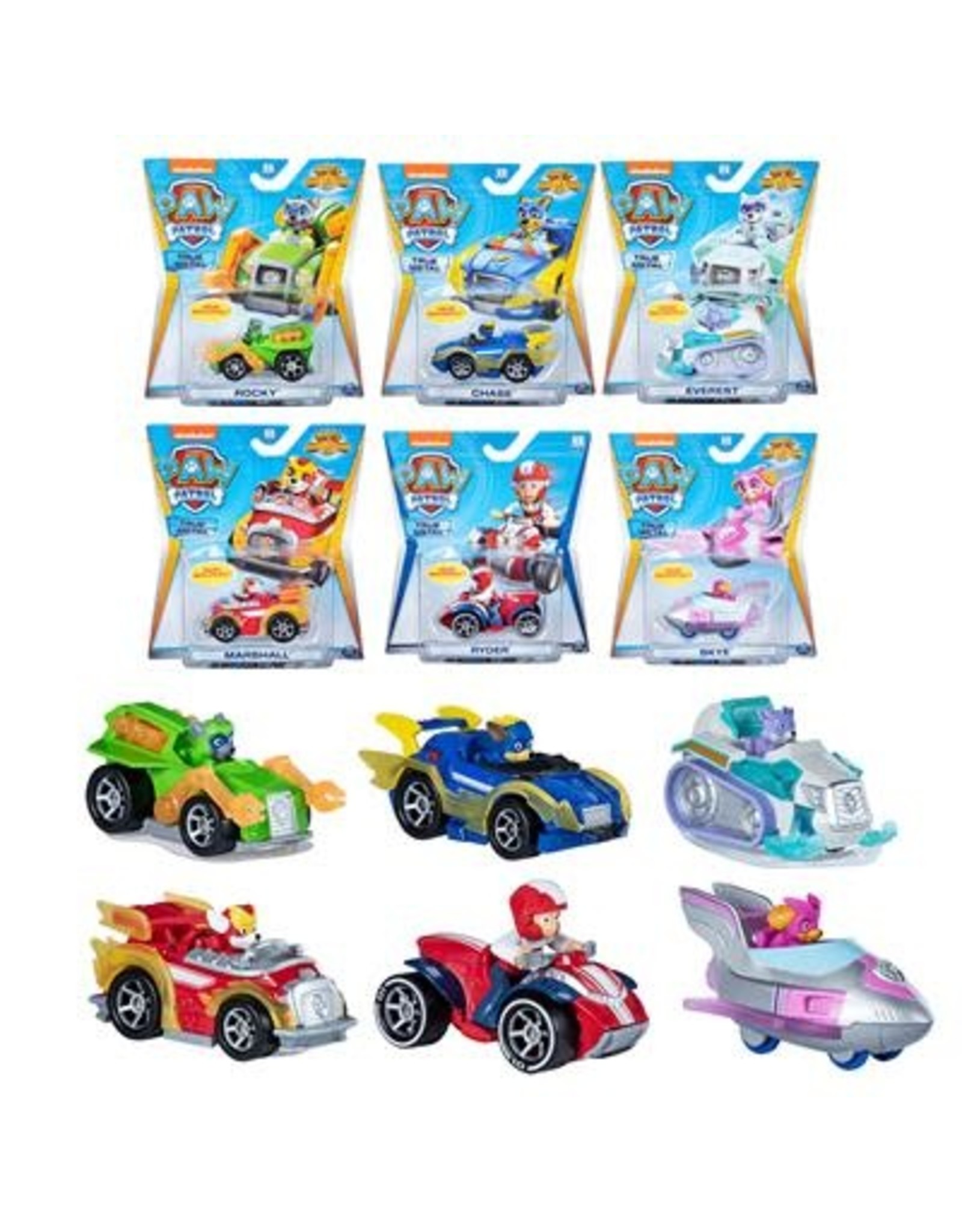 Spinmaster True Metal Paw Patrol Die Cast Vehicles Assorti