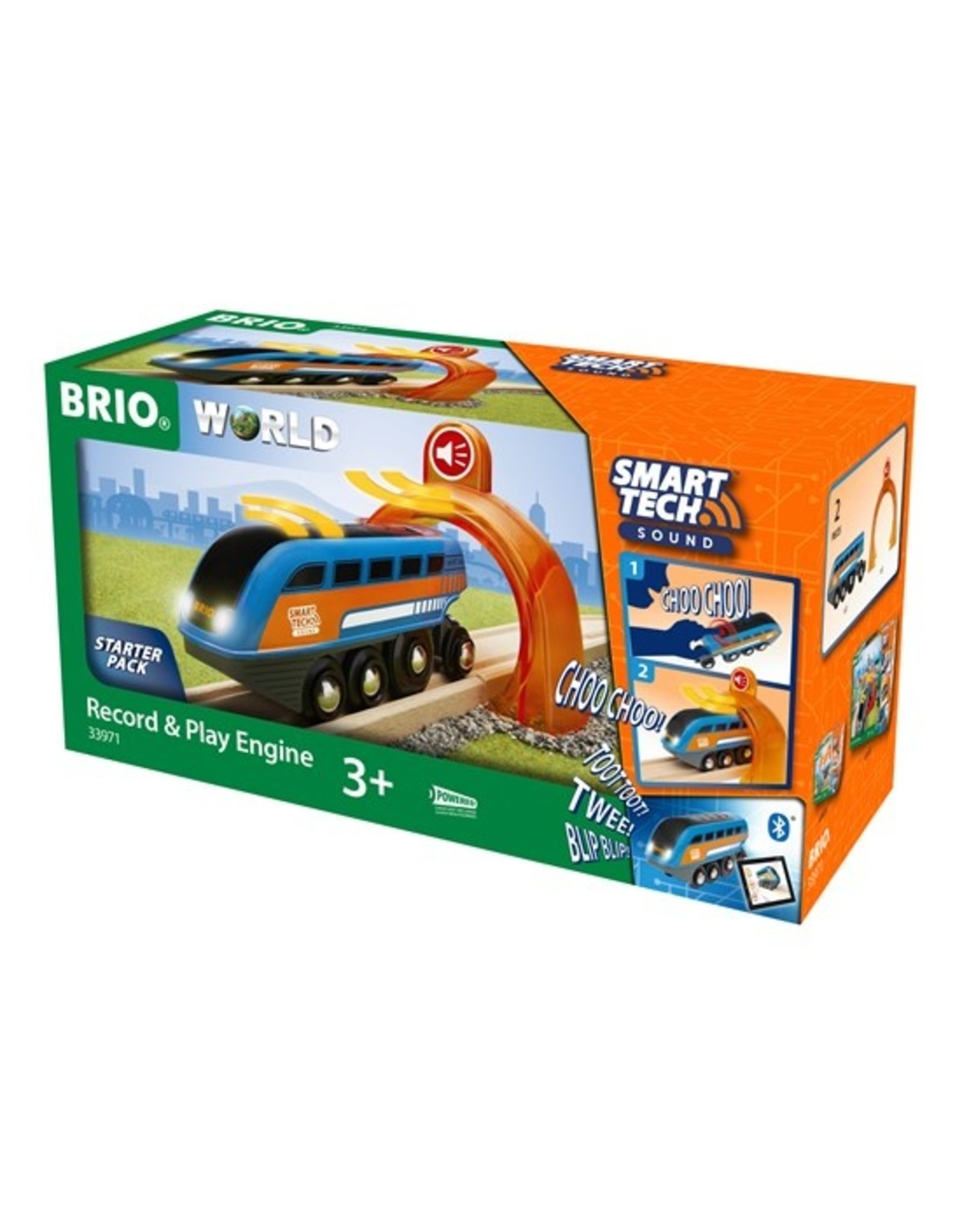 Brio World 33971 Smart Tech Starter Pack  Record & Play Engine - Locomotief