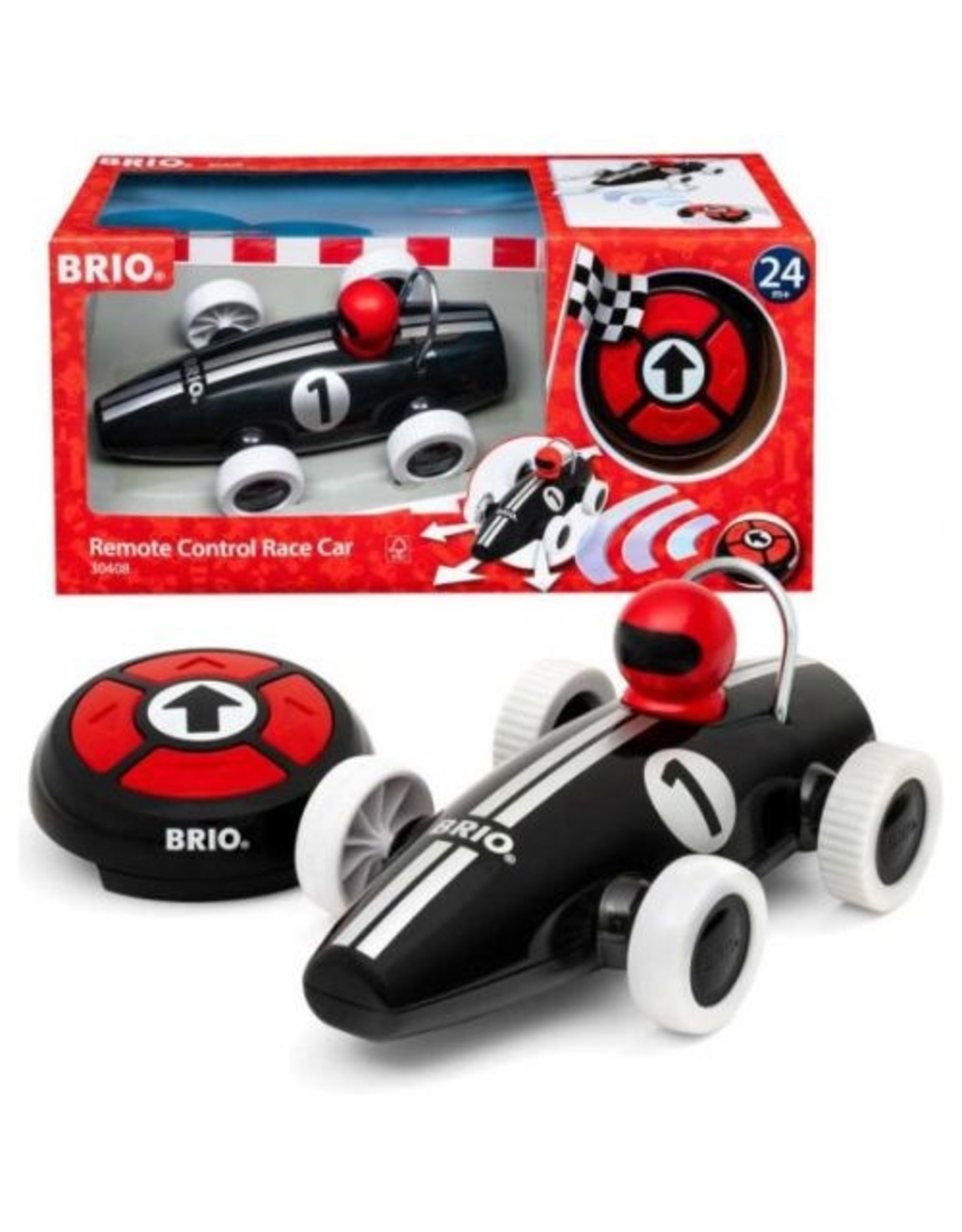 Brio Brio 30408 Zwarte Racewagen - Remote Control Race Car black