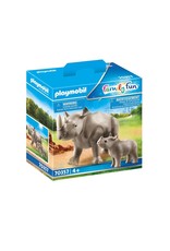 Playmobil Playmobil Family Fun 70357  Neushoorn met Baby