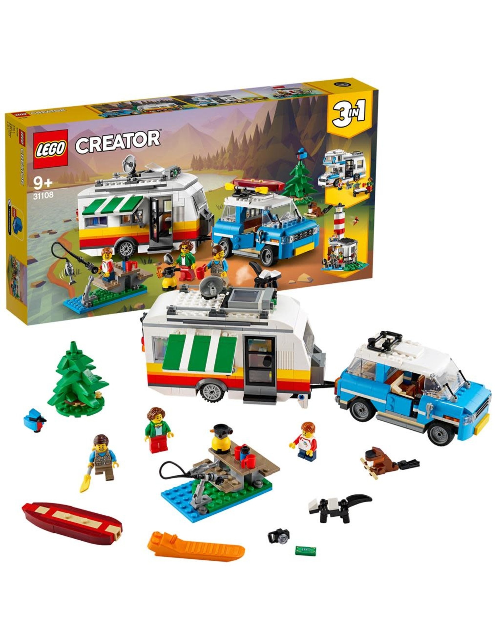 LEGO Lego Creator 3in1 31108 Familievakantie met Caravan - Caravan Family Holiday